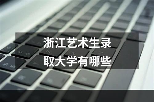 浙江艺术生录取大学有哪些