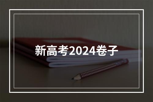 新高考2024卷子