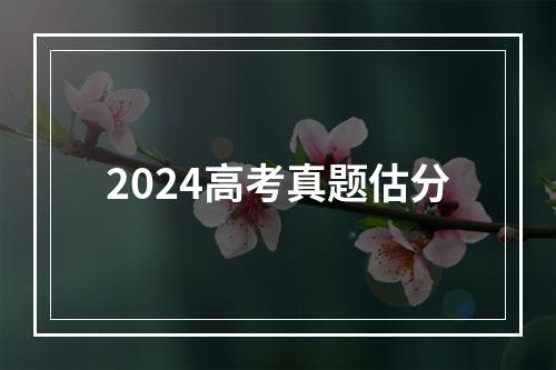 2024高考真题估分