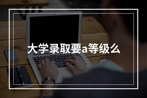 大学录取要a等级么