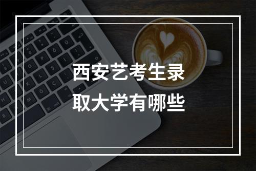 西安艺考生录取大学有哪些