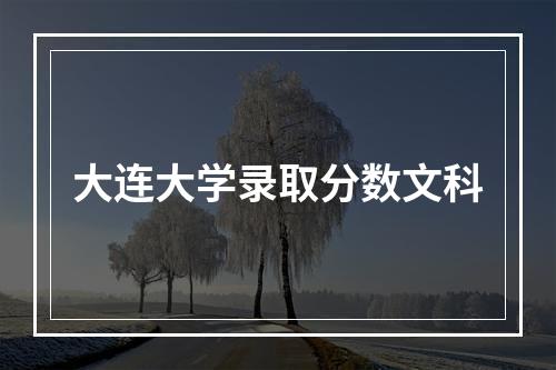 大连大学录取分数文科