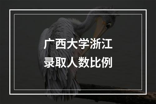 广西大学浙江录取人数比例