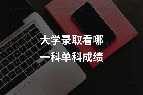 大学录取看哪一科单科成绩