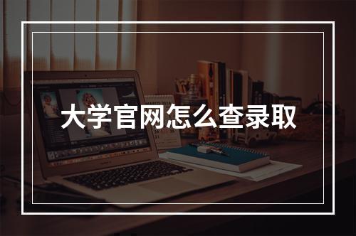 大学官网怎么查录取