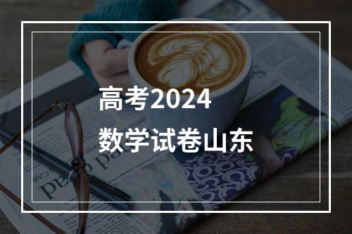 高考2024数学试卷山东