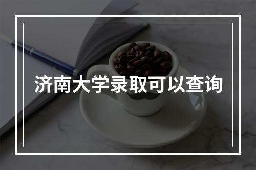 济南大学录取可以查询