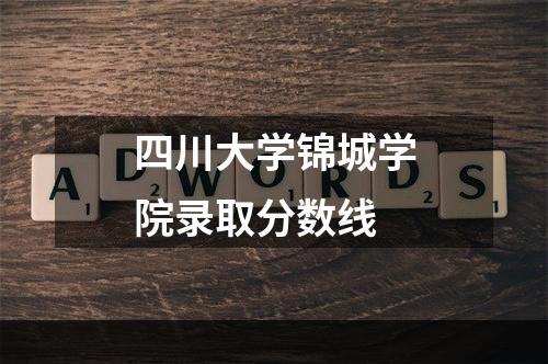 四川大学锦城学院录取分数线