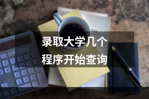 录取大学几个程序开始查询