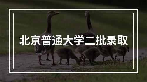 北京普通大学二批录取