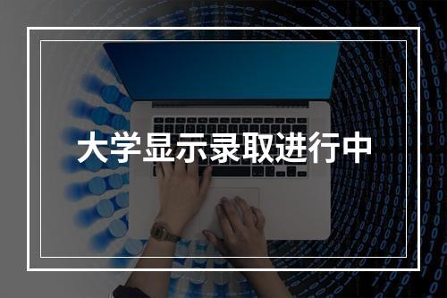 大学显示录取进行中