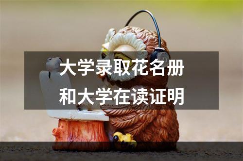 大学录取花名册和大学在读证明