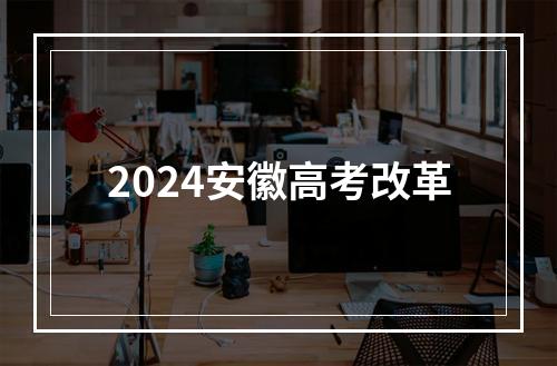 2024安徽高考改革