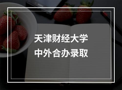 天津财经大学中外合办录取