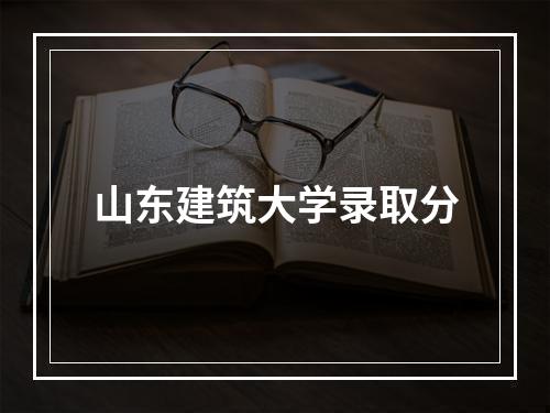 山东建筑大学录取分