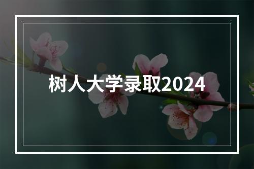 树人大学录取2024