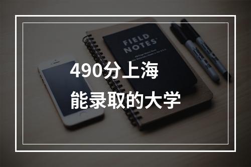 490分上海能录取的大学