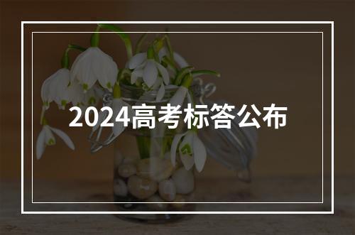 2024高考标答公布