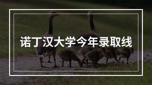 诺丁汉大学今年录取线