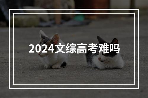 2024文综高考难吗