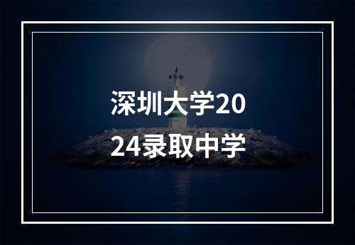 深圳大学2024录取中学