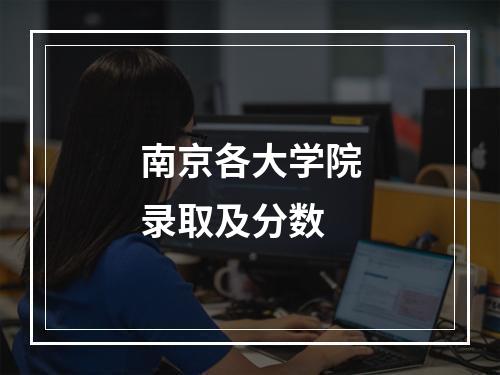 南京各大学院录取及分数