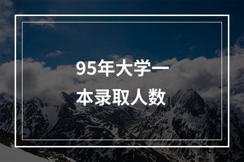 95年大学一本录取人数