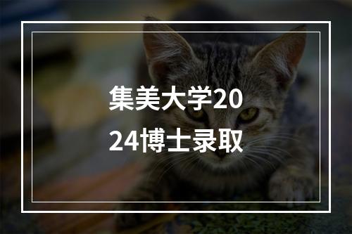 集美大学2024博士录取