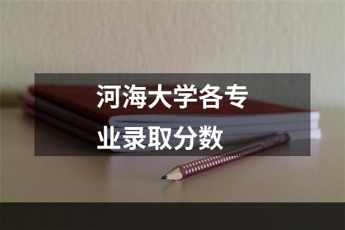 河海大学各专业录取分数