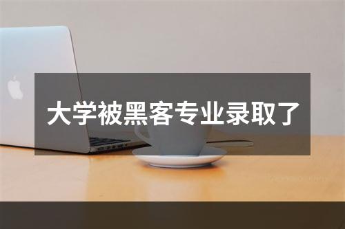 大学被黑客专业录取了