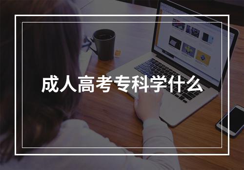 成人高考专科学什么