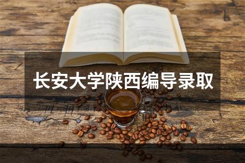 长安大学陕西编导录取