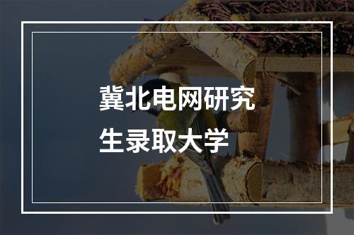 冀北电网研究生录取大学