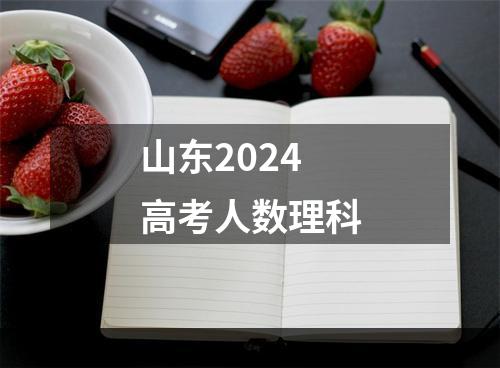 山东2024高考人数理科