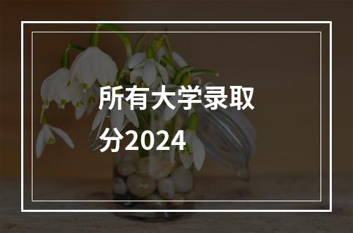 所有大学录取分2024