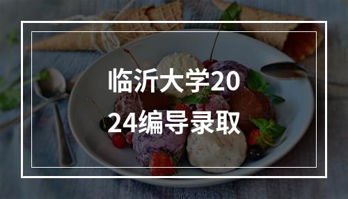 临沂大学2024编导录取