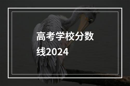 高考学校分数线2024