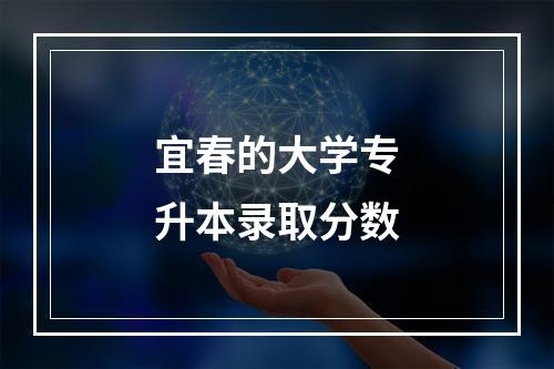 宜春的大学专升本录取分数