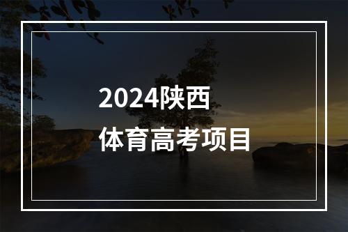 2024陕西体育高考项目