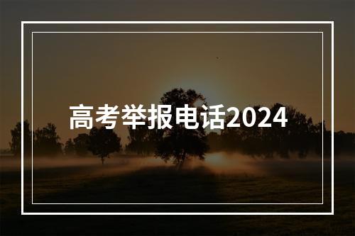 高考举报电话2024