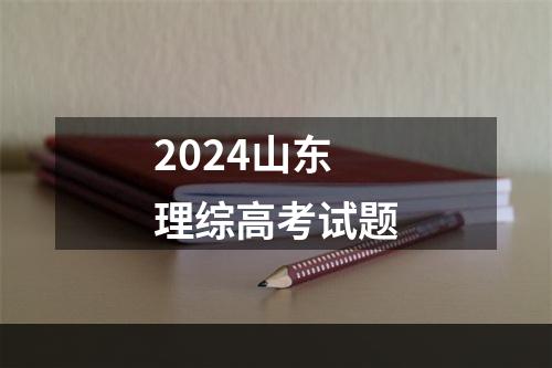 2024山东理综高考试题