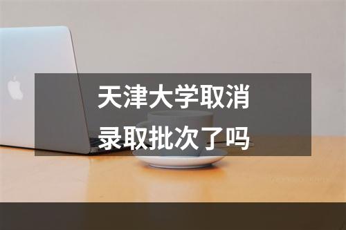 天津大学取消录取批次了吗