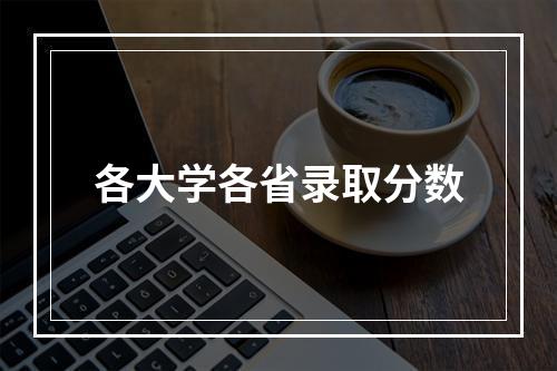 各大学各省录取分数