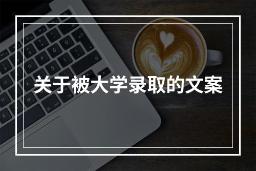 关于被大学录取的文案