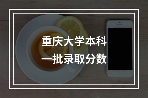 重庆大学本科一批录取分数