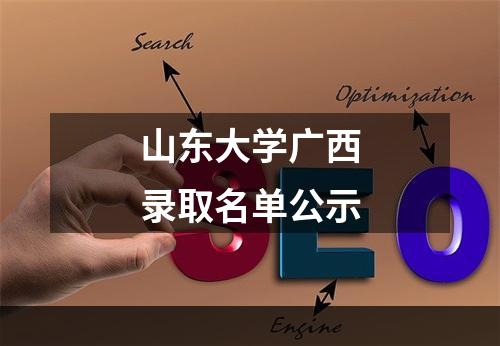 山东大学广西录取名单公示