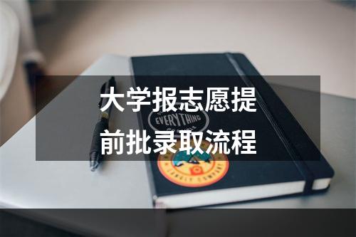 大学报志愿提前批录取流程