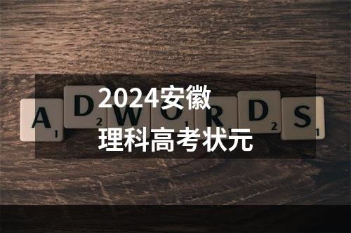 2024安徽理科高考状元