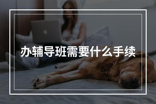 办辅导班需要什么手续