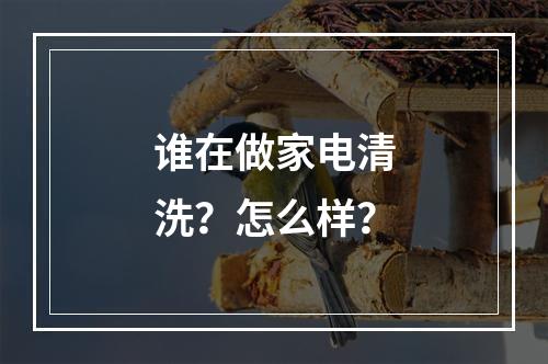 谁在做家电清洗？怎么样？